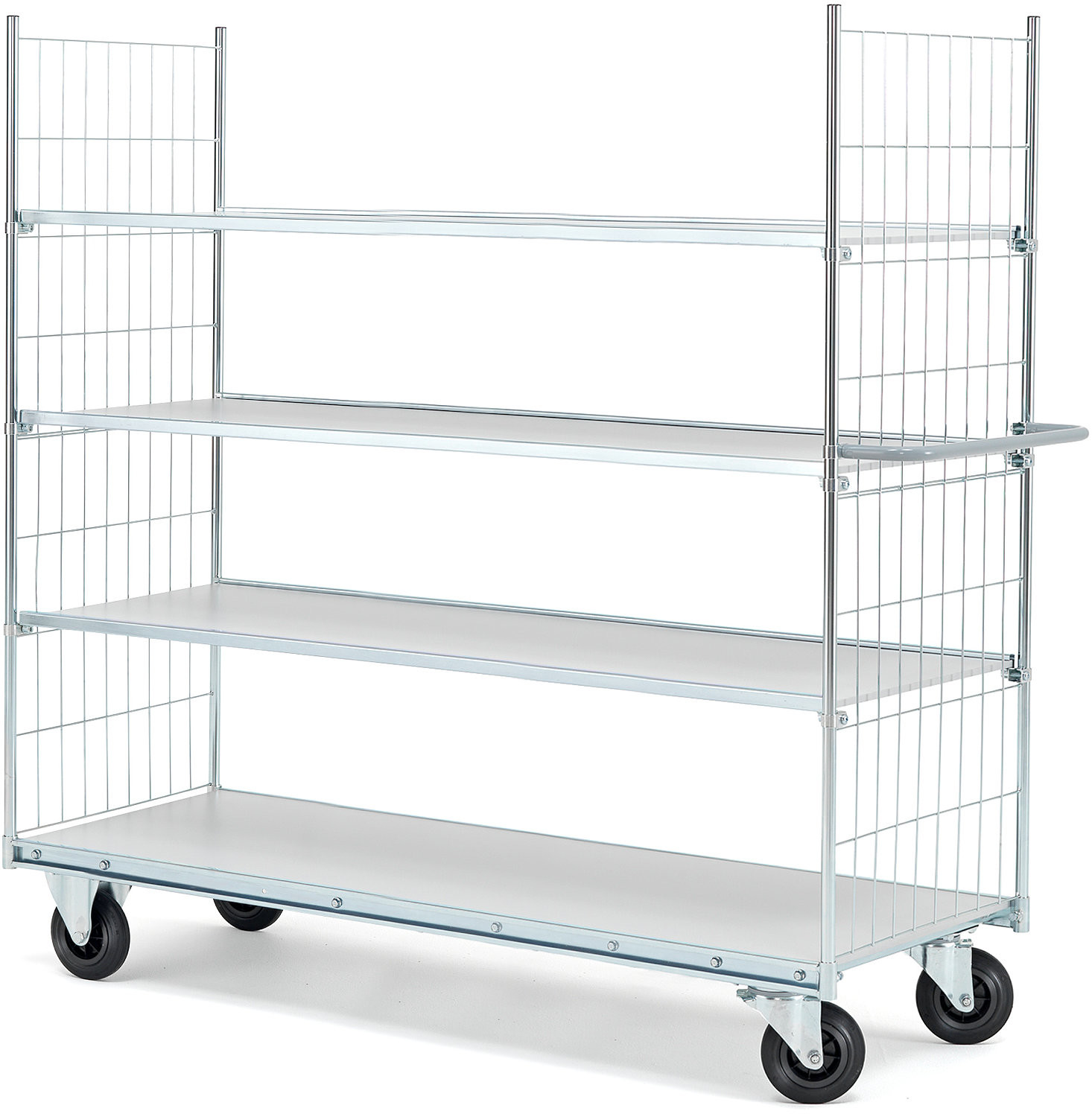 AJ Produkty Wózek z półkami, 4 półki, 1600x600 mm