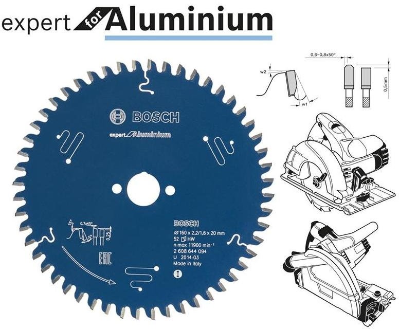 Bosch Piła tarczowa do aluminium expert, 254 mm, 80 zębów