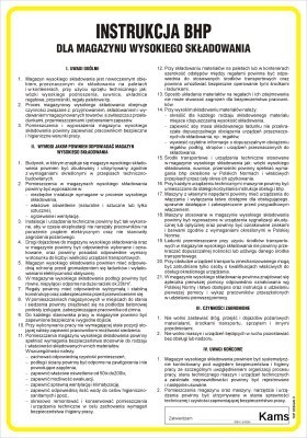 IAE13 Instrukcja BHP dla magazynu wysokiego składowania