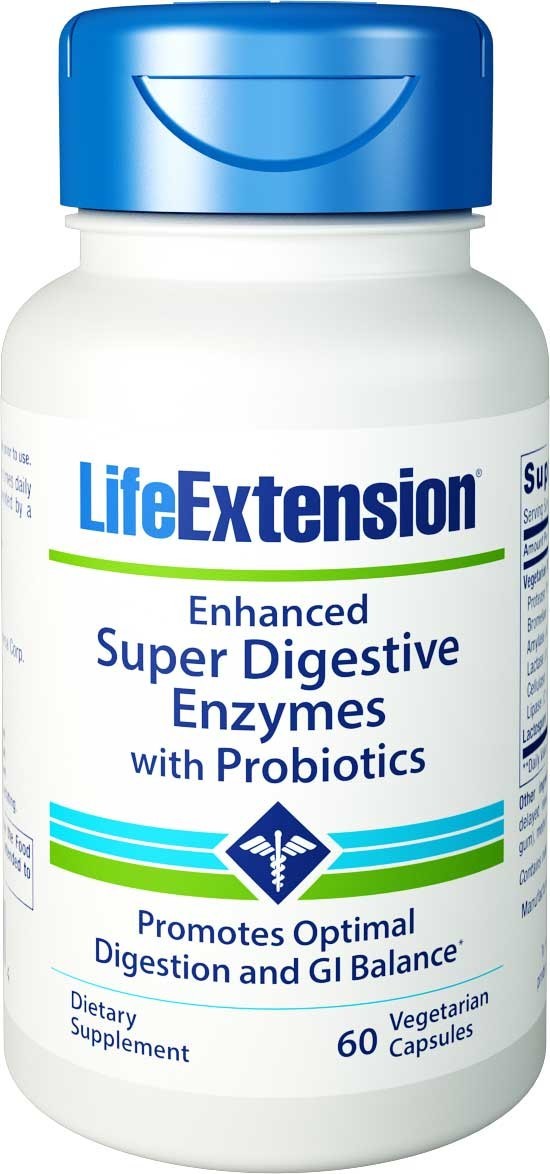 Life Extension Super Enzymy Trawienne z Probiotykami, 60 kaps.