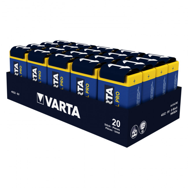 Varta 20x baterie alkaliczne Industrial 6LR61 9V AP_220699