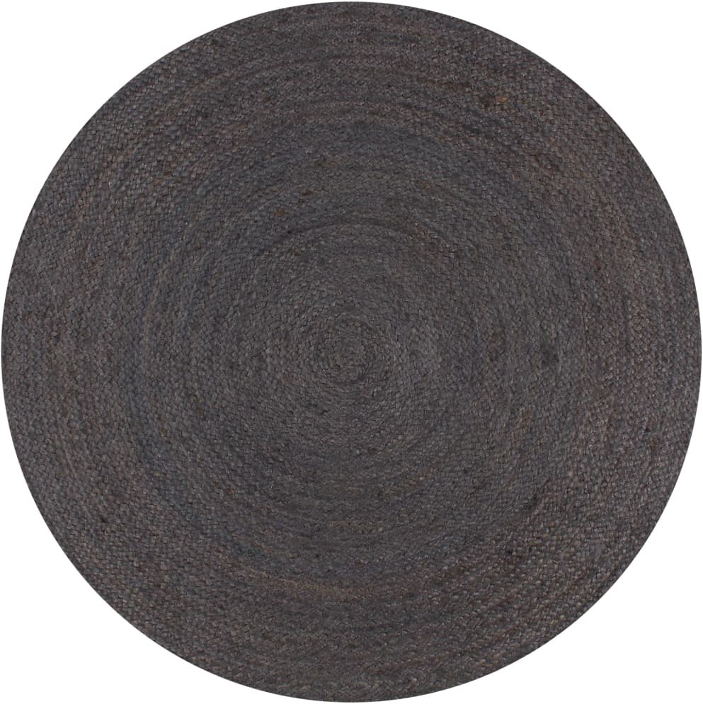 vidaXL Ręcznie wykonany dywan z juty, okrągły, 150 cm, ciemnoszary