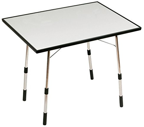 Lafuma Składany stolik ogrodowy z regulacją wysokości, odporny na warunki atmosferyczne, Kalifornia, węgiel (szary), 91 x 69 cm LFM1491-3621