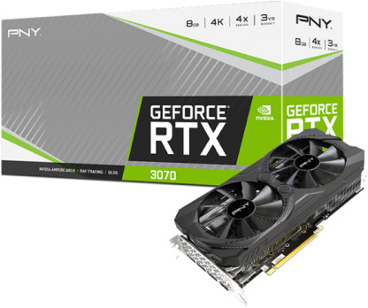 PNY GeForce RTX3070 8GB UPRISING DUAL FAN LHR VCG30708LDFMPB