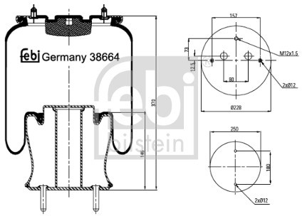 FEBI Mieszek, klimatyzacja FEBI 38664