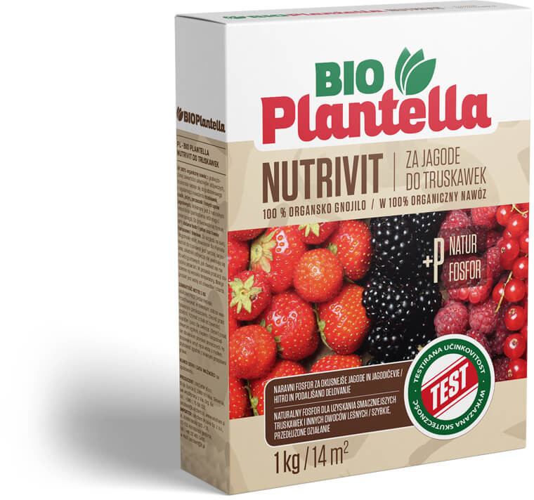 Nawóz do truskawek, malin, jeżyn 1kg. Naturalny nawóz organiczny Bio Plantella.