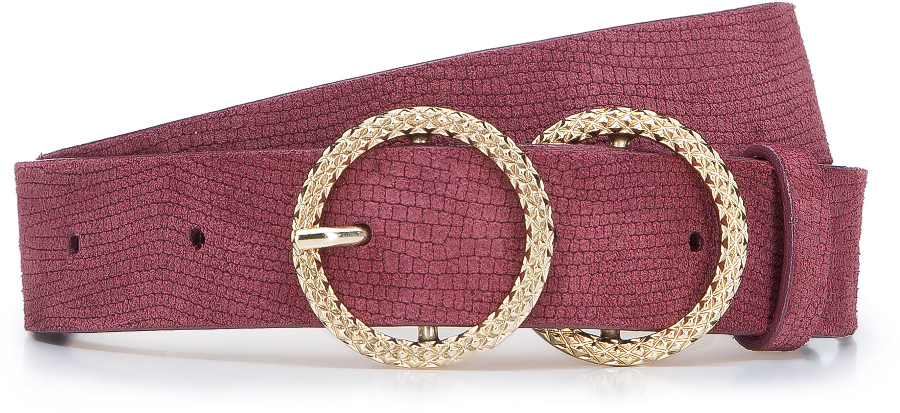 Wittchen Damski pasek skórzany z kółkami 93-8D-203-3