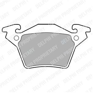 DELPHI Zestaw klocków hamulcowych, hamulce tarczowe LP1471