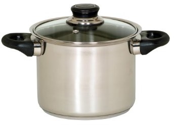 Krüger Karl  garnek do mięsa, Denver, rondel z pokrywą szklaną, wykonana ze stali nierdzewnej, do wyboru różne rozmiary, srebro, 16 cm 101016 DE