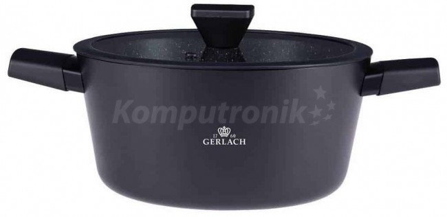 Gerlach Granitex Garnek aluminiowy 24cm Ilag Xera Dur 2 z pokrywką 5901035504707