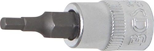 BGS wkładka bit 6,3 MM, 1/4 cala, gwint wewnętrzny 6-kątna 3 MM, 2497
