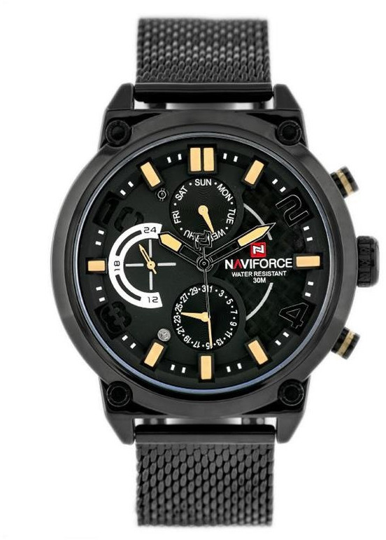 Naviforce ZEGAREK MĘSKI HUSLER 2 (zn028c) - black/yellow