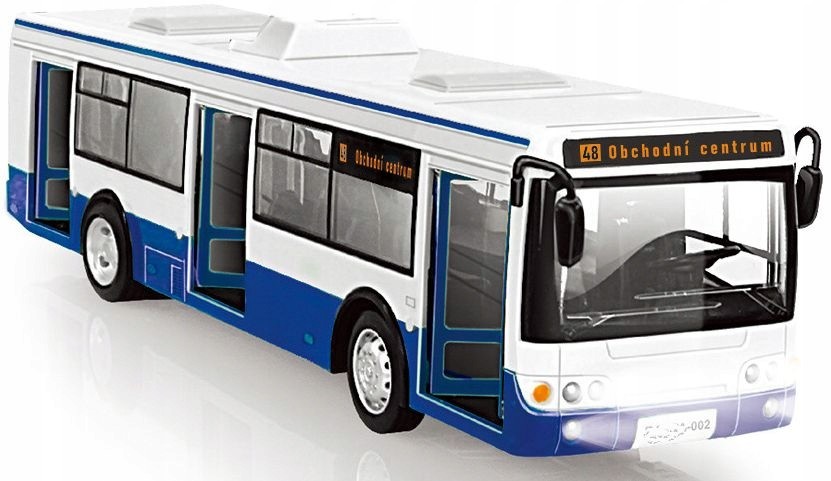 Czeski Autobus 28cm Bus Niebieski Dźwięki Światło