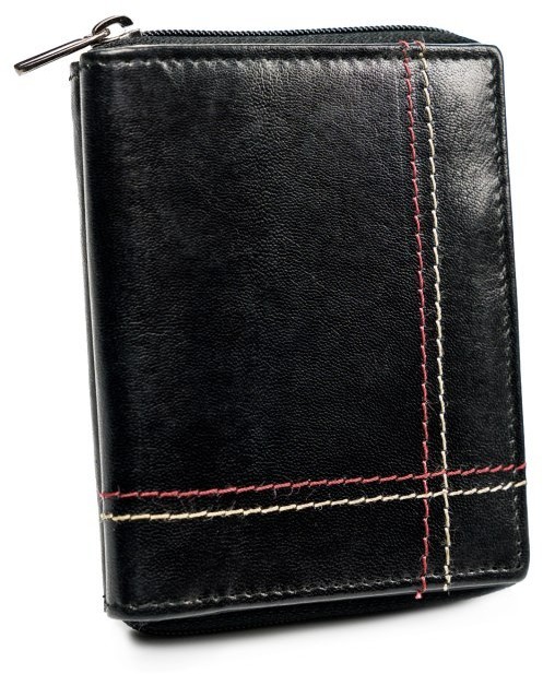 Always Wild Lumarko Portfel Męski Skórzany Skóra Na Karty N014-VTK-D BLACK Rov