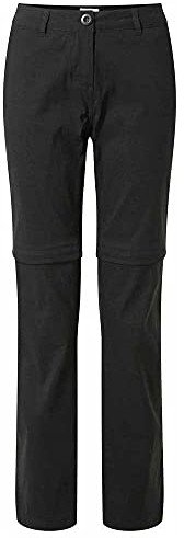 Craghoppers Damskie spodnie rekreacyjne Kiwi Pro Stretch Zip Off spodnie damskie czarny czarny 40