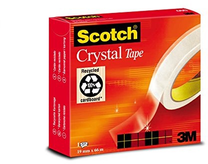 Scotch c6001966 taśmy klejącej, Crystal Clear 600, octan celulozy, rozmiar (dł. x szer.): 66 m X 19 MM bransoletka C6001966