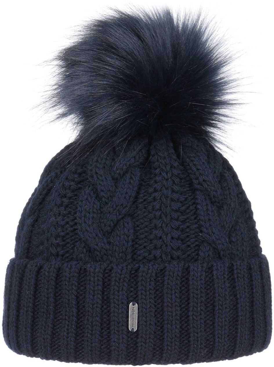 Czapka z Mankietem Cable Knit by McBURN, ciemnoniebieski, One Size