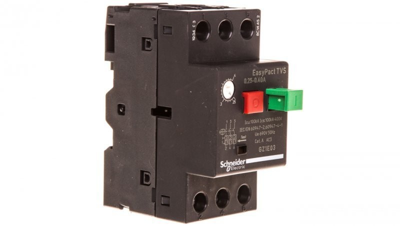 Schneider Electric Wyłącznik silnikowy 3P 0,09kW 0,25-0,4A GZ1E03 GZ1E03