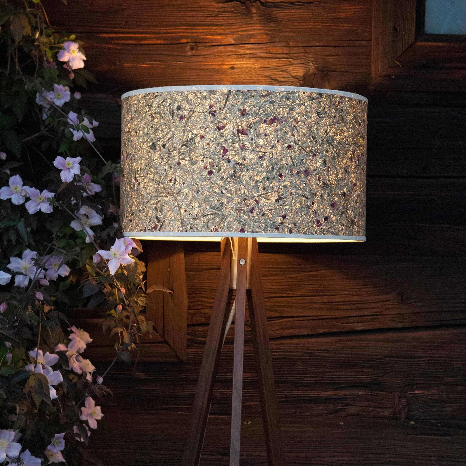 LeuchtNatur LeuchtNatur Ligno lampa stojąca orzech siano/róże