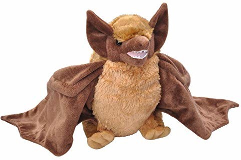 Wild Republic 17385 19341 Pipistrello Marrone, coccolone Peluche, Regali per Bambini pluszowy nietoperz, przytulanka Cuddlekins, pluszowe zwierzątko, 30 cm 17385