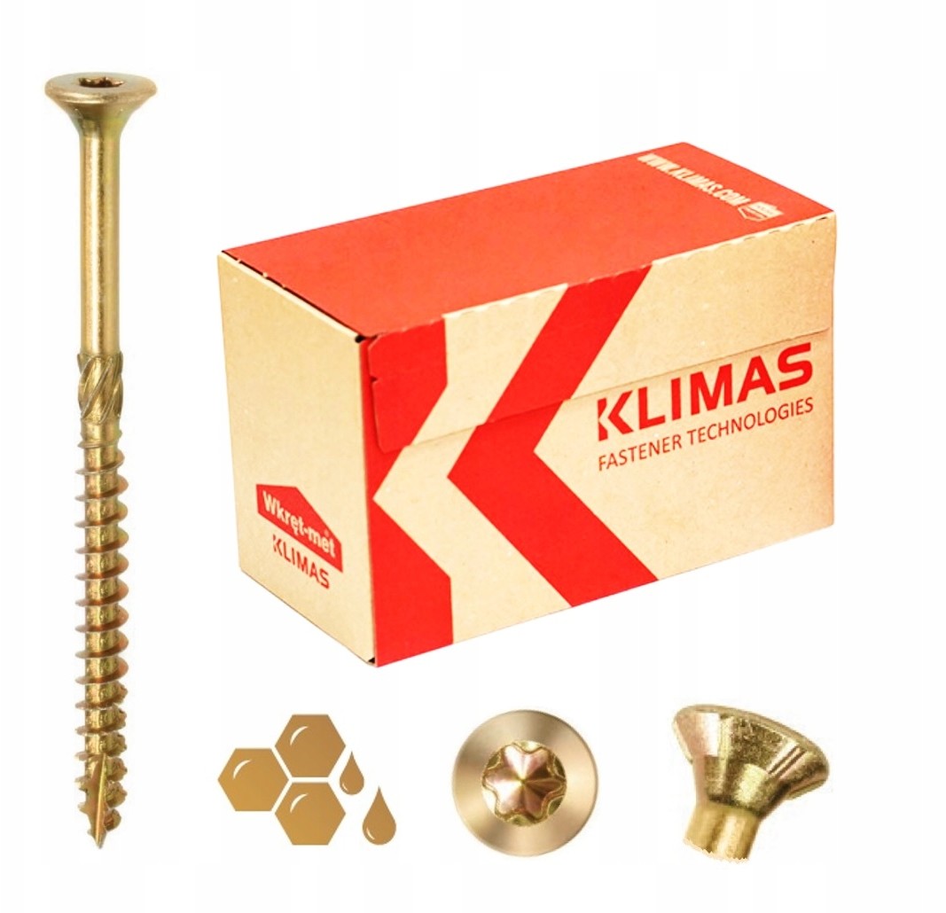 Wkręty ciesielskie do drewna 4,5x60 Torx 250 szt.