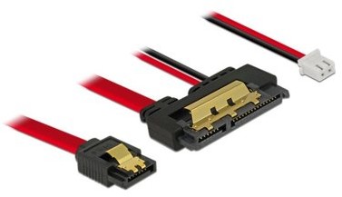 Delock Kabel SATA III 22Pin > Sata 7Pin + 2Pin Power 30cm 85242