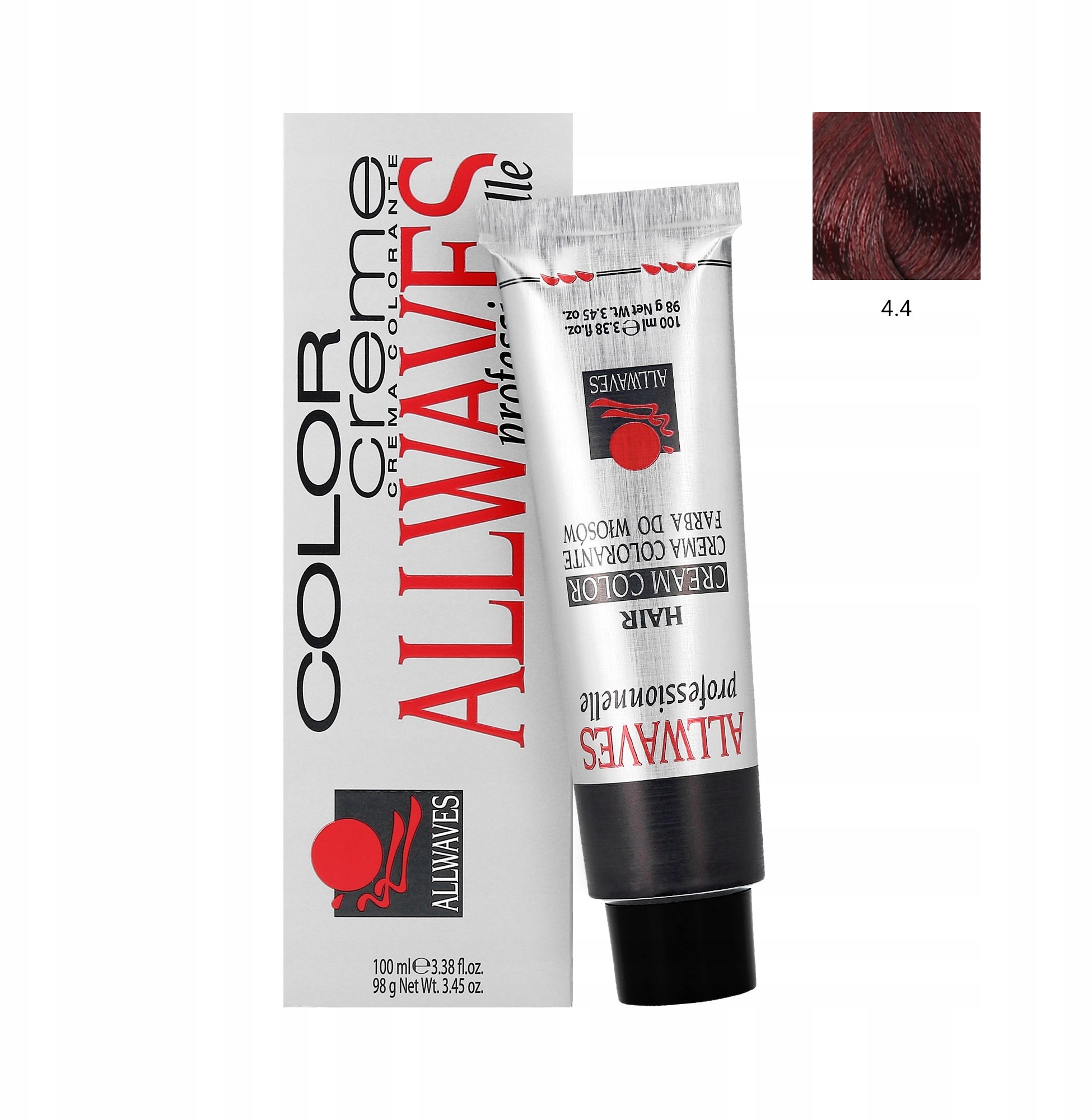 ALLWAVES Cream Color Farba Do Włosów 4.4 100 ML