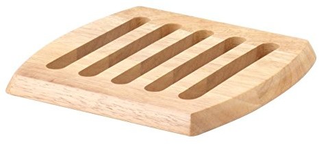 Continenta kwadratowym kształcie drewno-podstawek z drzewa kauczukowego, podkład do garnków i patelni, rozmiar: 20 x 20 x 1,5 cm (Continenta _3138)