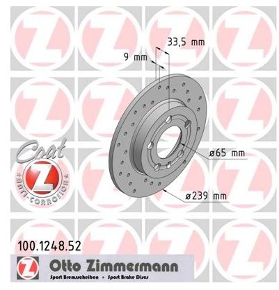 Zimmermann Tarcza hamulcowa 100.1248.52