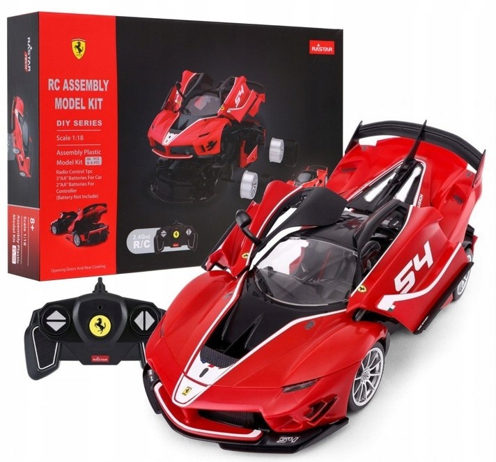 Rastar samochodzik Ferrari 1:18 Złóż Go Sam + r/c