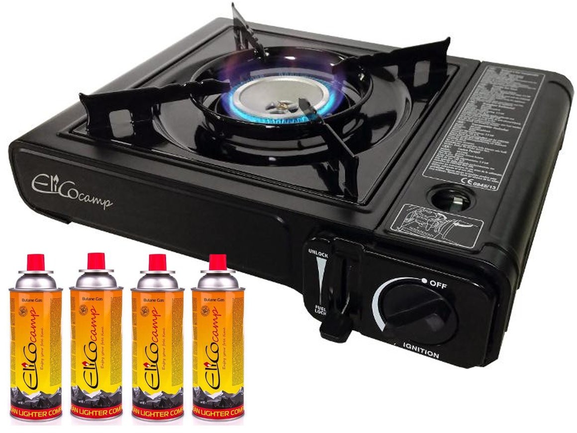 Kuchenka Turystyczna Gazowa ElicoCamp + 4 Gazy