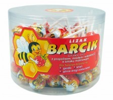 BARTPOL BARTPOL Lizak Barcik z propolisem, miodem i witaminą C o smaku malinowym 60szt. TUBA 11BARLIZTU