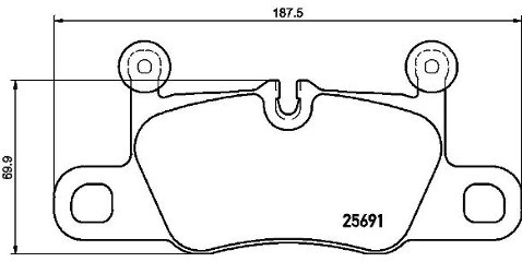 BREMBO Zestaw klocków hamulcowych, hamulce tarczowe P 65 031