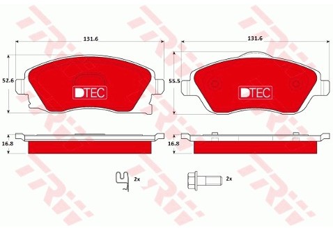 TRW Klocki hamulcowe - komplet GDB1570DTE