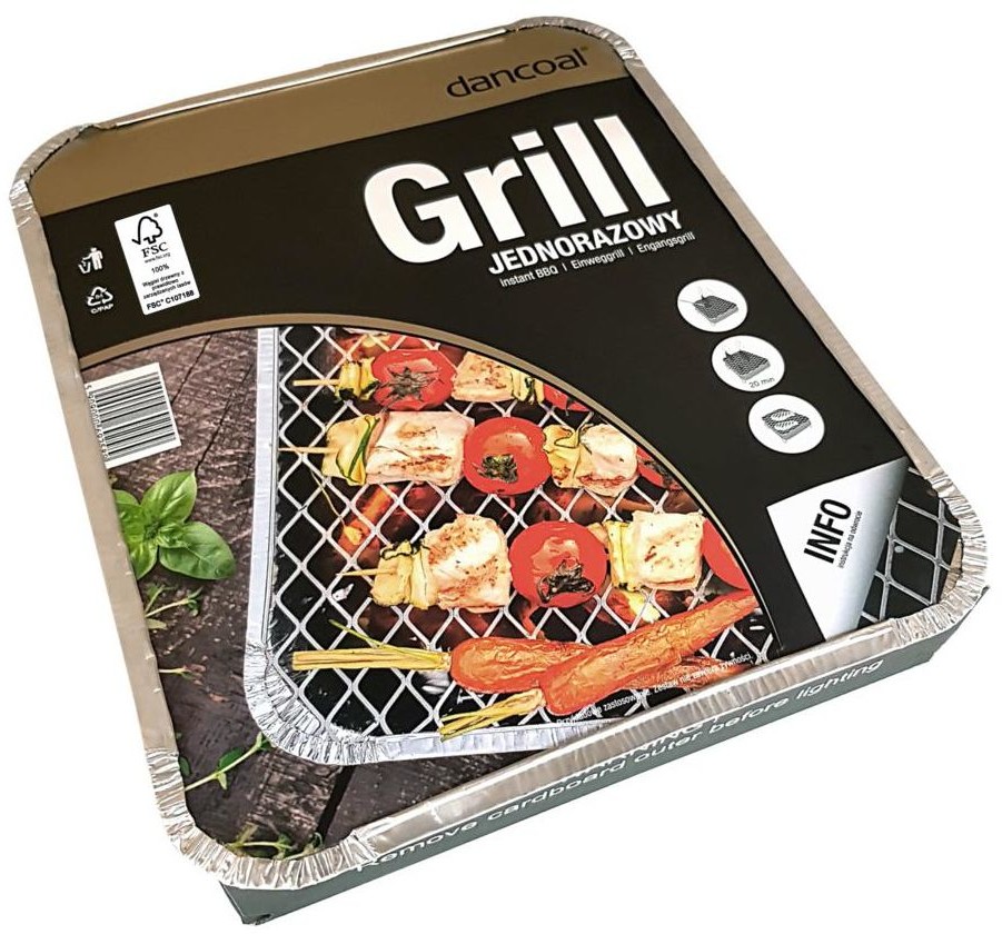 DANCOAL Grill jednorazowy 25.5x31.5cm Dancoal