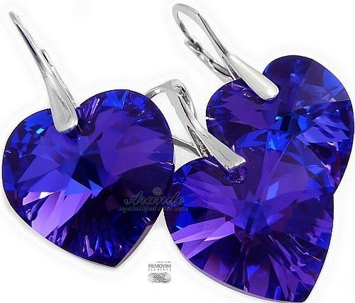 Arande Swarovski Piękny Komplet Serca Helio Srebro 3418184470