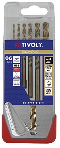 HSS tivoly A31 Pack firmy 5 wiertło do drewna DIN 338 co 2, 3, 4, 5, 6, 8 MM)