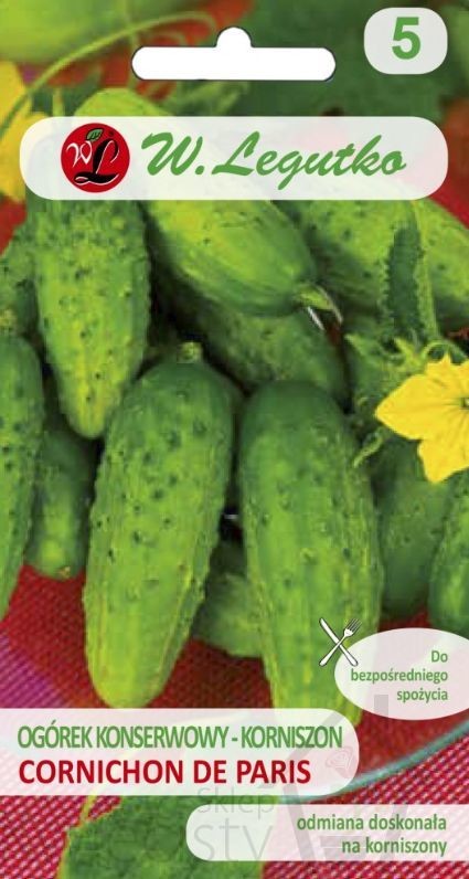 Legutko sp. z o.o Nasiona Ogórek gruntowy korniszonowy Cornichon, 5g