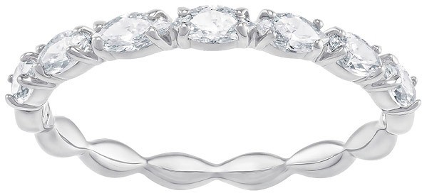 Swarovski Vittore Marquise Ring, White, Rhodium plating White Rhodium-plated