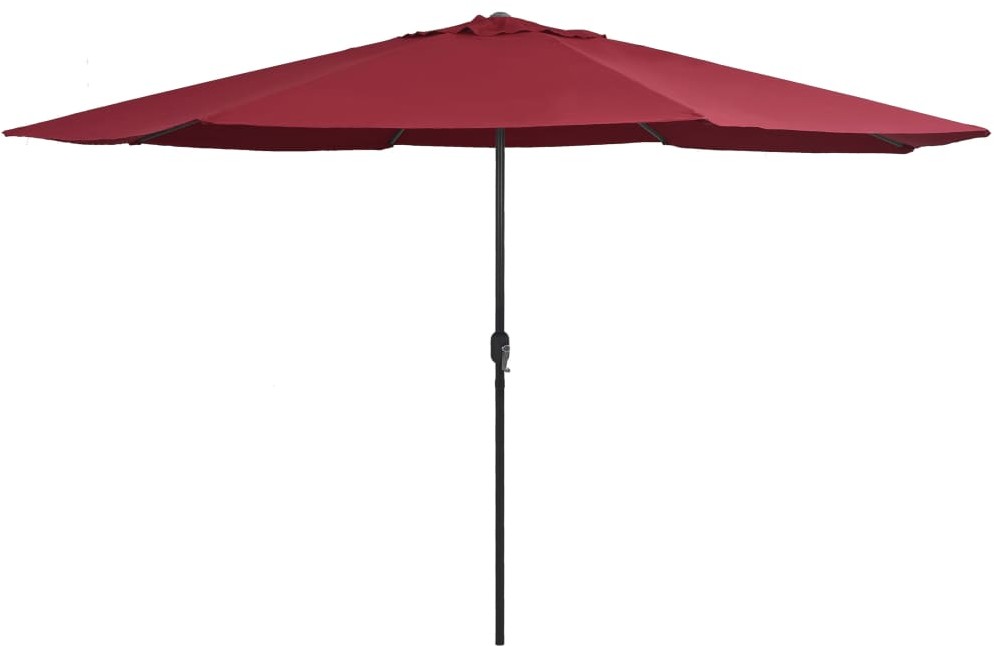 vidaXL Parasol ogrodowy na metalowym słupku, 400 cm, bordowy vidaXL