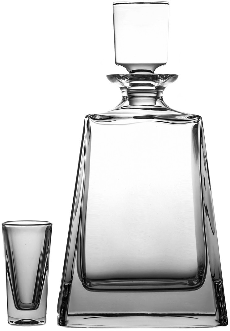 Crystaljulia Karafka i 6 sztuk kieliszków do wódki kryształ 4158) 4158