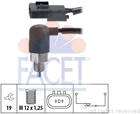 FACET Przełącznik, światło cofania 7.6211
