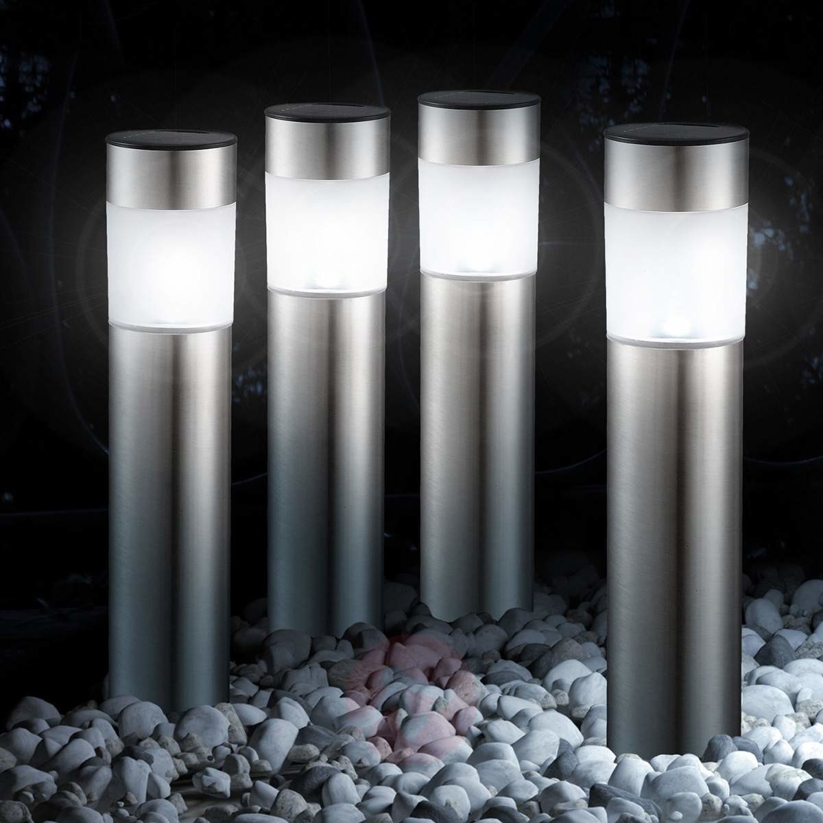 Globo Lighting Lampa cokołowa LED Reija, solarna, 4 szt.