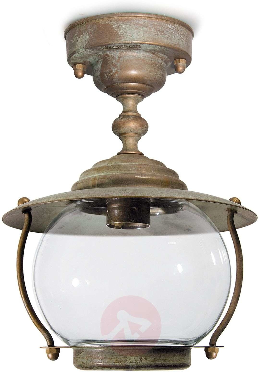 Moretti Antyczna mosiężna lampa sufitowa Olivia