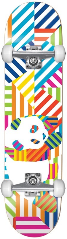 Enjoi zestaw Panda Stripes Resin Complete W/Soft Wheels White/Multi WHITE-MULTI)