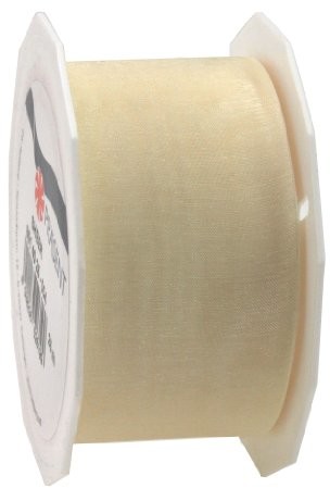 Unbekannt Taśma Organza Sheer kremowy b40 mm 6014025-004