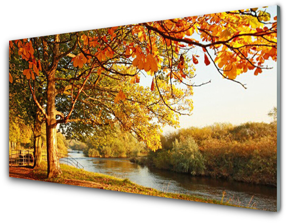 Tulup.pl Panel Szklany Drzewo Jezioro Przyroda 125x50cm