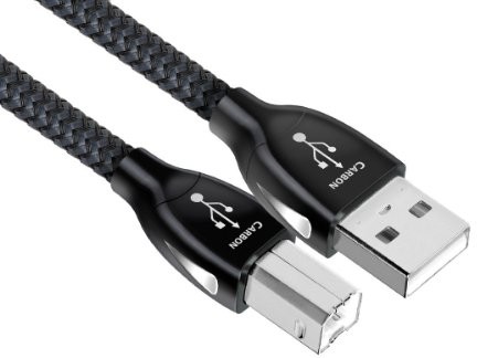 AudioQuest Carbon USB A-B 3 m USB A USB B czarny kabel USB kabel USB (3 m, USB A, USB B, męski/męski, czarny, srebrny)