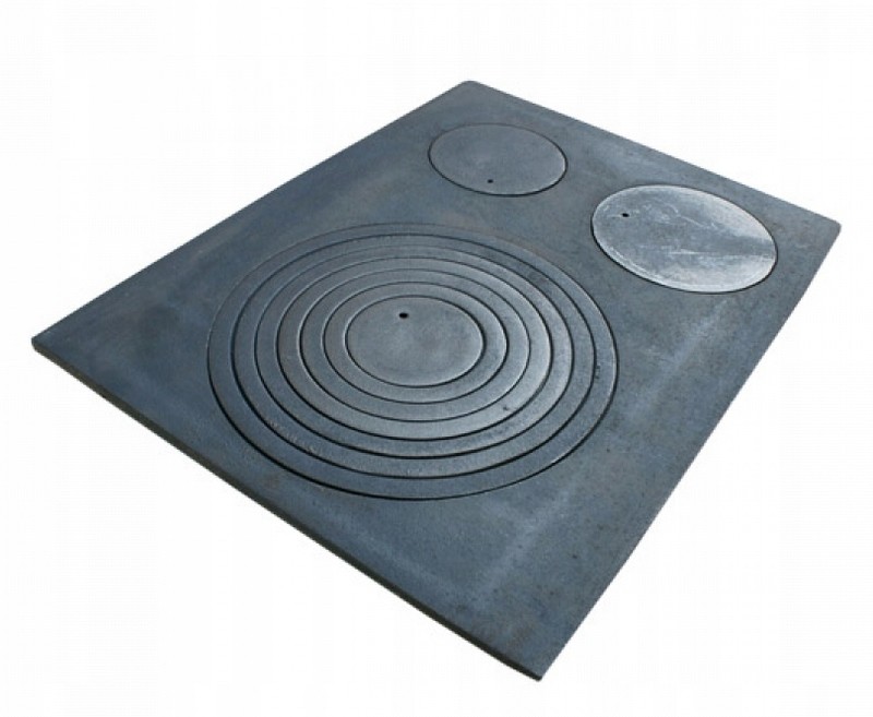 Płyta Kuchenna Żeliwna Piecowa Blat 3 Otwory 68X52