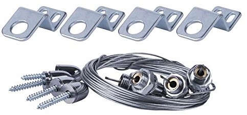 EMOS Emos, Panels-skrętki 60 × 60 cm, 4 sztuk, nierdzewna, Grey, 10 x 3 x 13 cm ZR9020